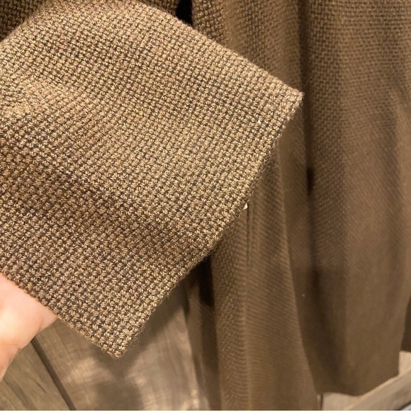 Eileen Fisher Medium Jacket Coat Cowl Neck Wool Blend Mid length Tweed - Picture 8 of 13